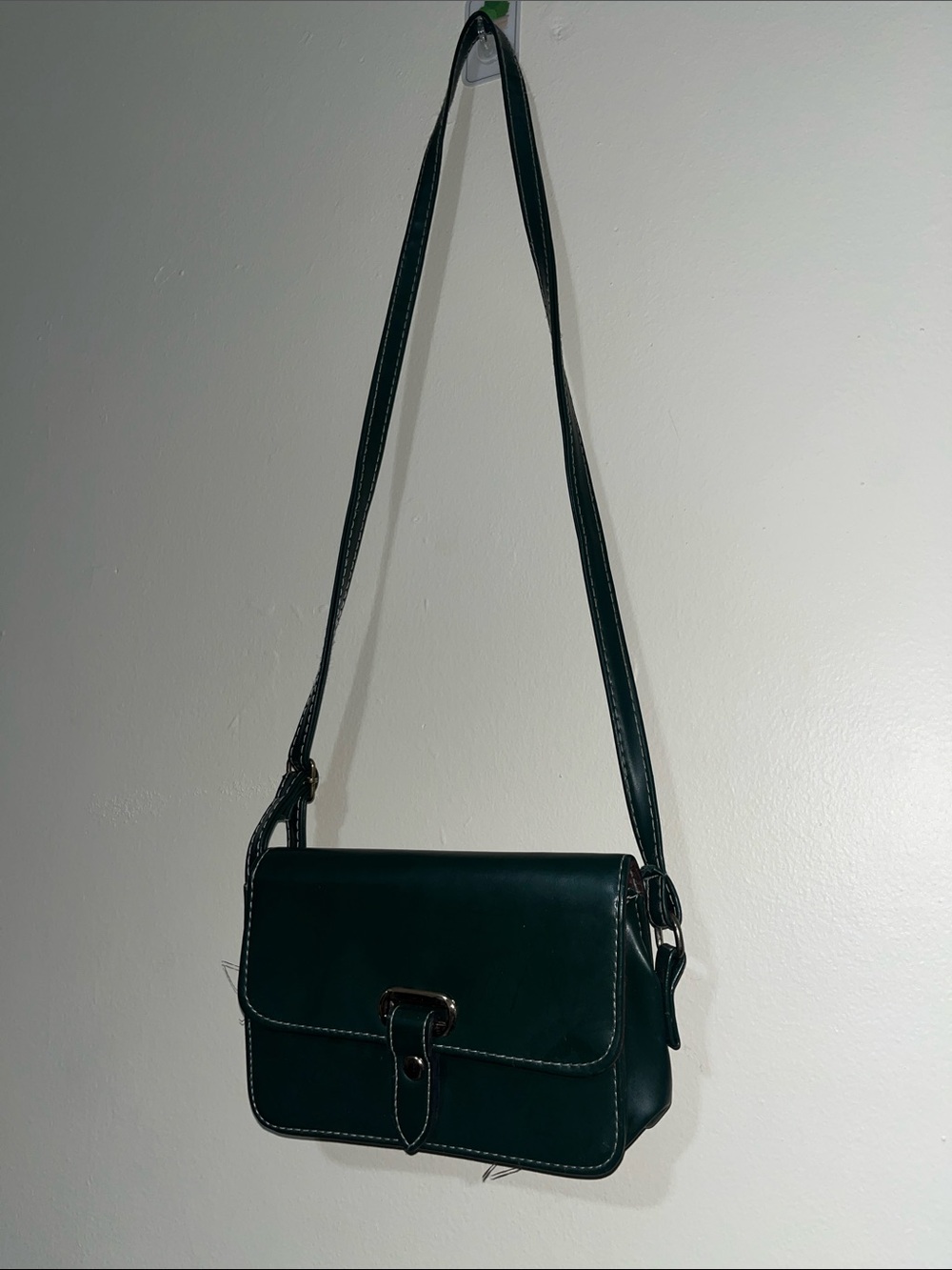 Dark Green Crossbody Shoulder Bag - Classic Everyday Style